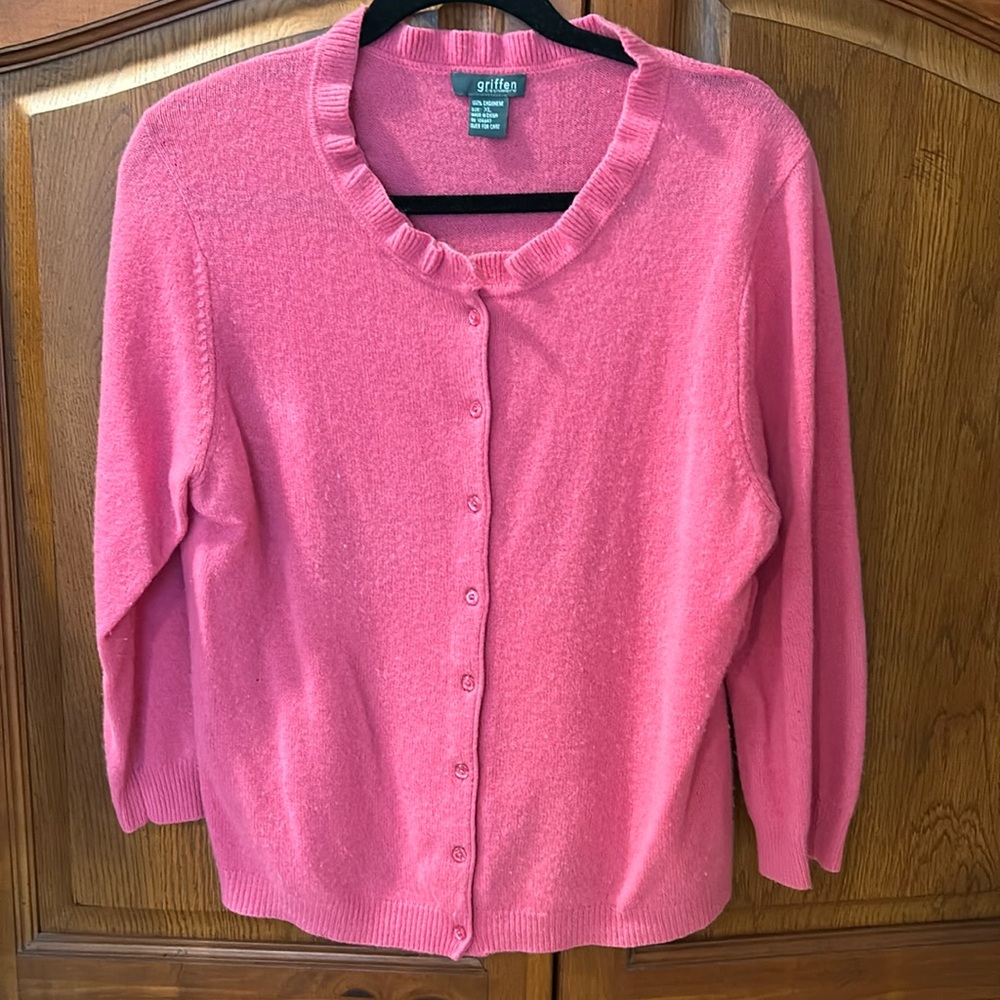 Pink cashmere cardigan